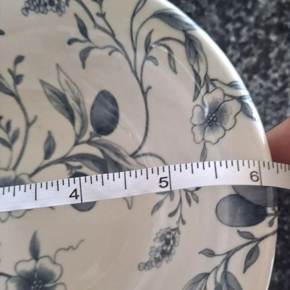 Vintage Claytan Blue Floral Ceramic Flatware Set of 7 pcs - Picture 13 of 13